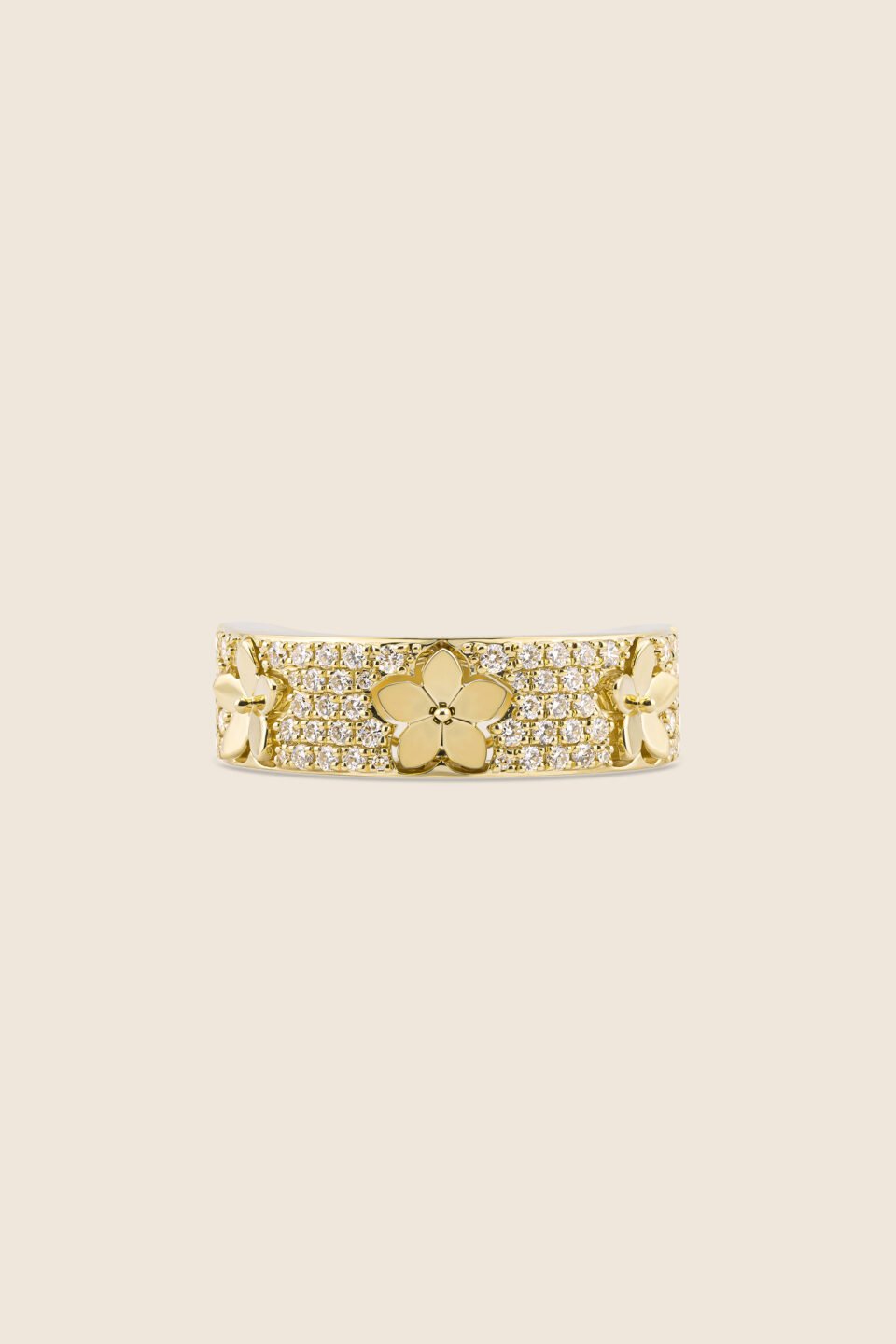 amara yellow gold full diamond ring
